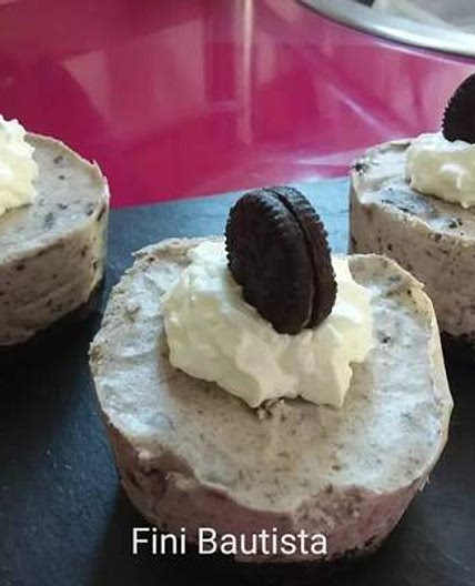 Mini cheesecake de oreo