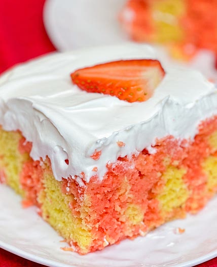 Strawberry Shortcake Poke Cake