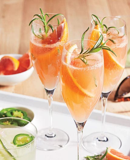 Grapefruit-Rosemary Mimosas