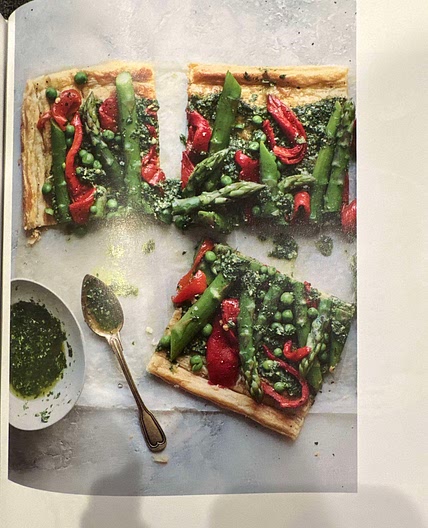 Linda’s Asparagus, Pea and Red Pepper Tart