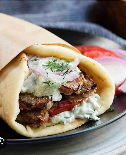 Gyro wrap with beef and lamb