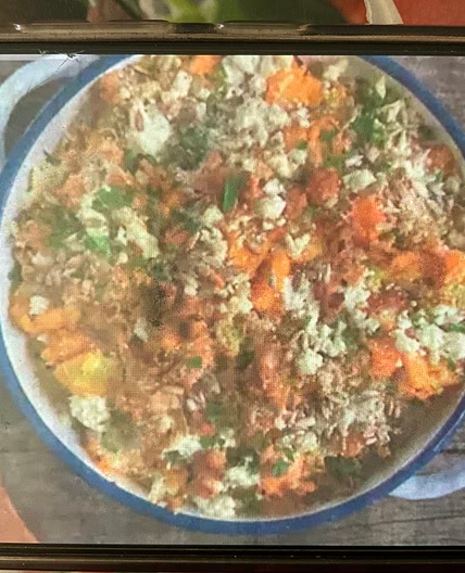 Roasted pumpkin and feta crumble