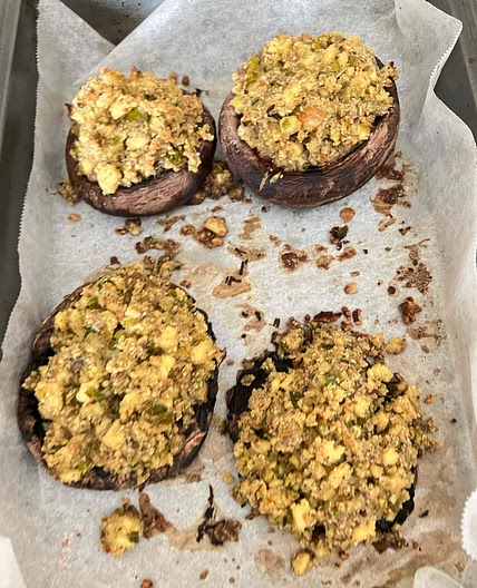 Vegan Stuffed Portobello Mushrooms