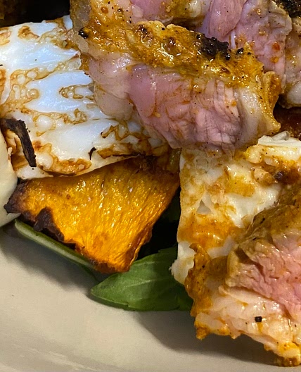 Tandoori Lamb, Pumpkin and Halloumi Salad