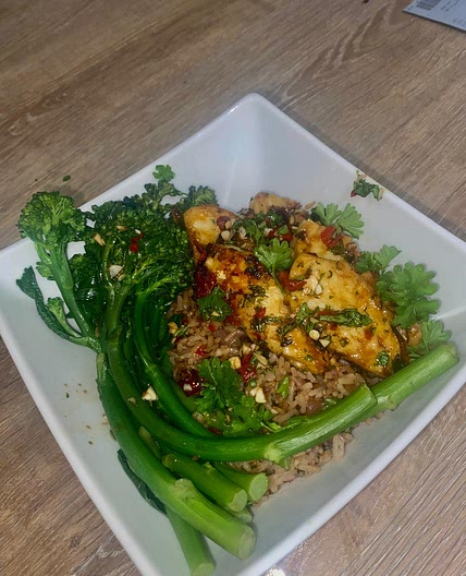 Chimichuri Halloumi with Greek Rice