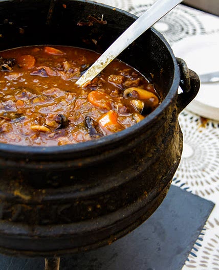 Oxtail Potjie in beer broth