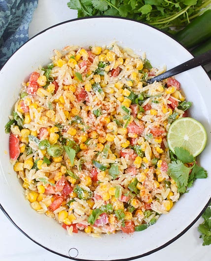 Mexican Street Corn Orzo Pasta Salad