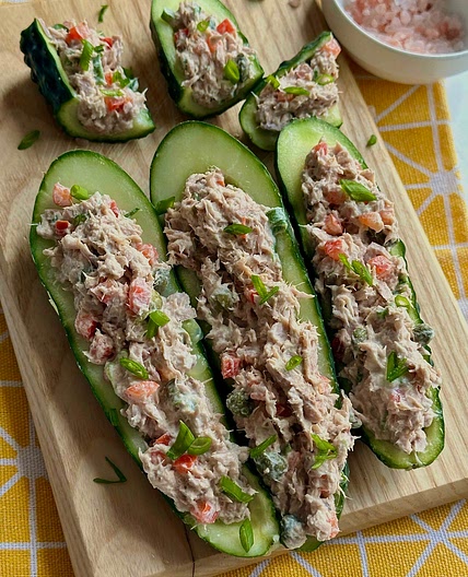 Cucumber Salad Boats 