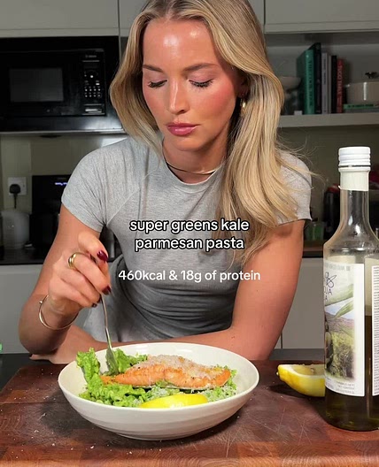 super green kale parmesan pasta