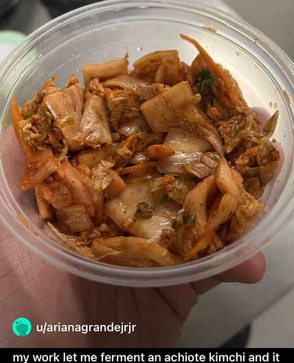 Achiote Kimchi from Reddit