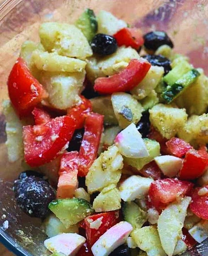 Italian Style Potato and Cucumber Salad