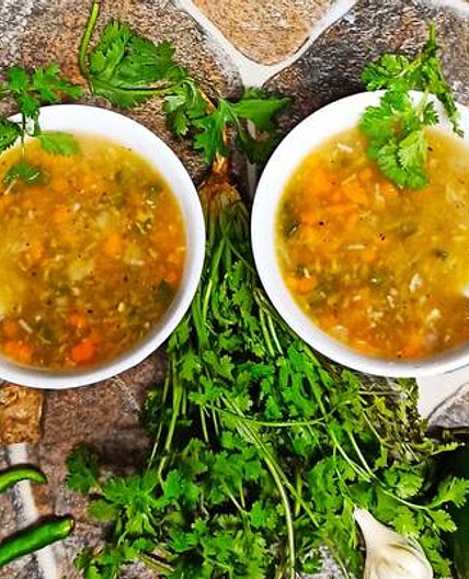 गार्लिक जिंजर सूप (garlic ginger soup in Hindi)