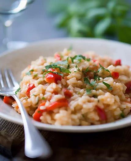 Roasted Bell Pepper Risotto