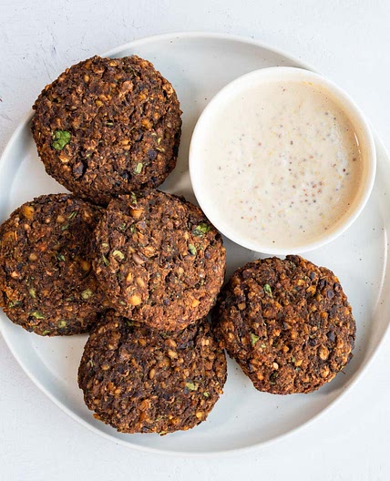 High-Protein Longevity Tempeh Mushroom Burgers