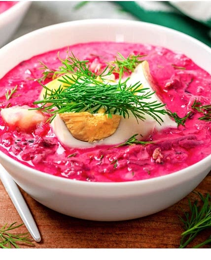 Cold beet root soup