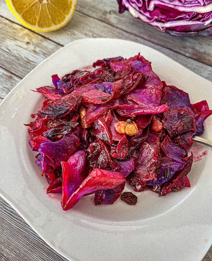 Braised Red Cabbage (sweet and sour)