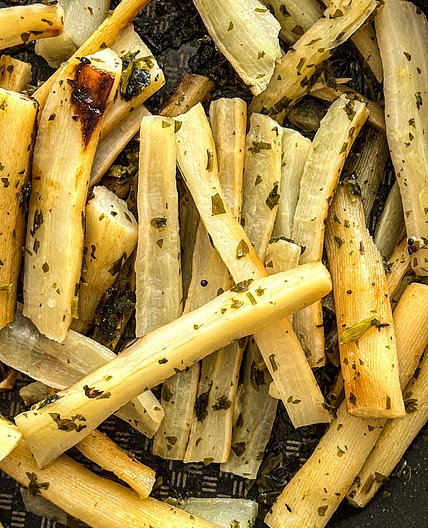 Buttery Black Salsify Root (pan roasted)