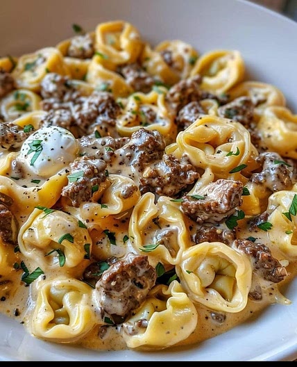Philly cheese steaks tortellini pasta