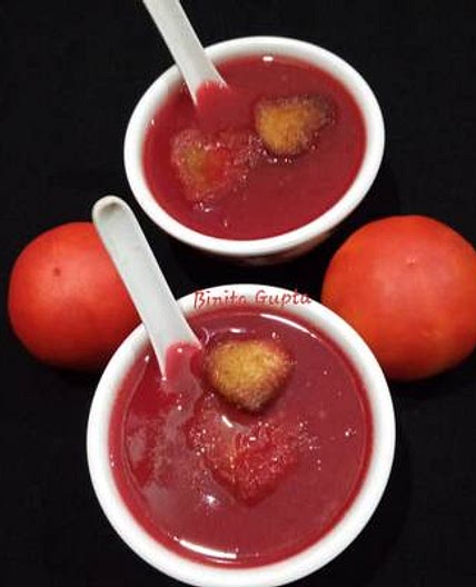 बीटरूट टोमाटोसूप (Beetroot tomato soup recipe in hindi)