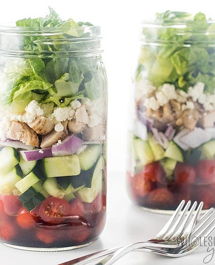 Meal Prep: Greek Chicken mason jar salad