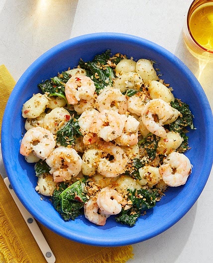 Creamy Shrimp Gnocci & Kale