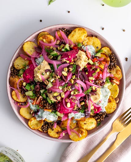 Greek-Style Potato Nachos