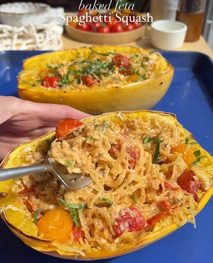 Baked Feta Spaghetti Squash