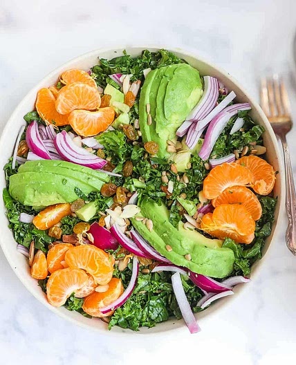 Citrus Kale Salad with Lemon Tahini