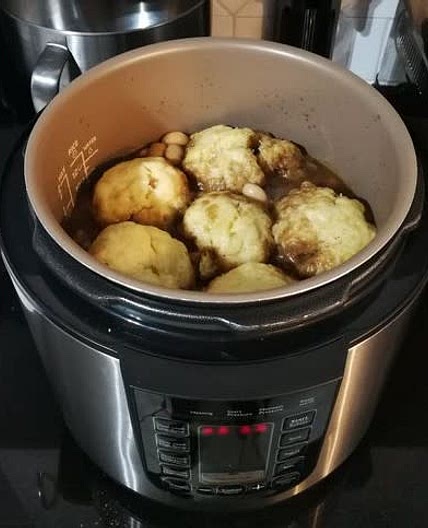 Beef Stew with Dumplings - pressure cooker