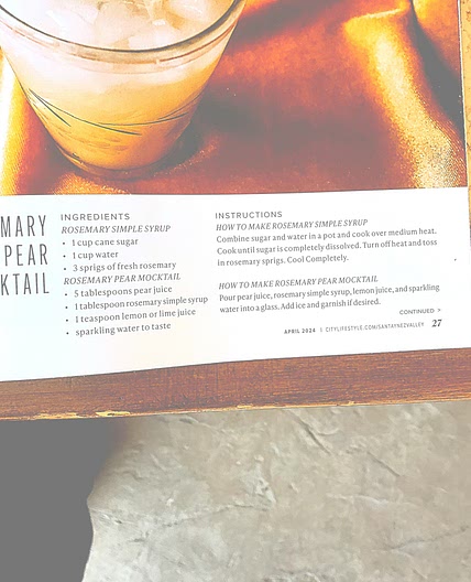 Rosemary Pear Mocktail
