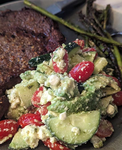 Keto A take on greek salad