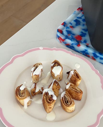Cinnamon roll wrap hack 