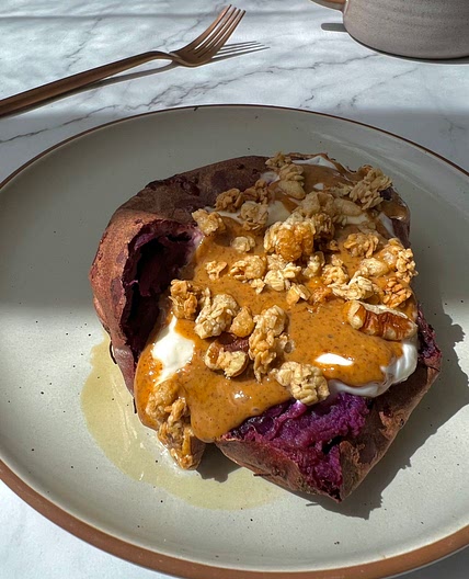 Loaded Breakfast Sweet Potato 