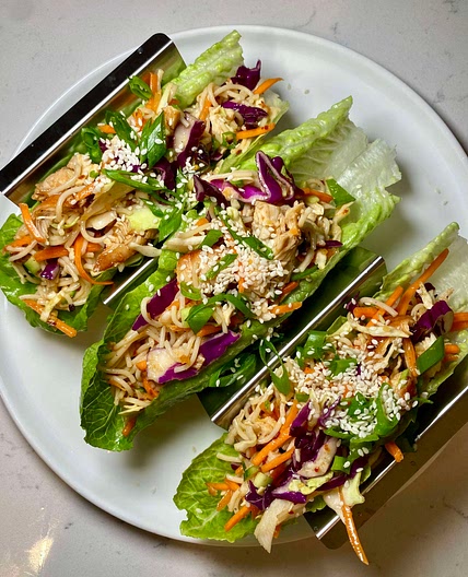 Thai Peanut Noodle Boats