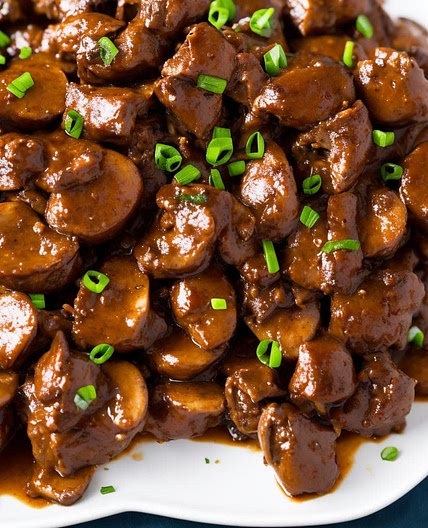 Sirloin Tips and Mushrooms