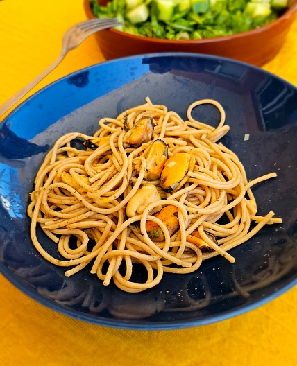 Spaguetti with mussels