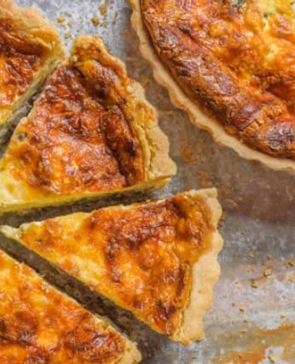 Deep Dish Quiche w/ Mushrooms, Bacon & Gruyère 