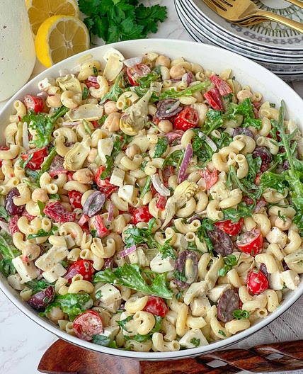 The Best Pasta Salad with a Creamy Italian Dressing 