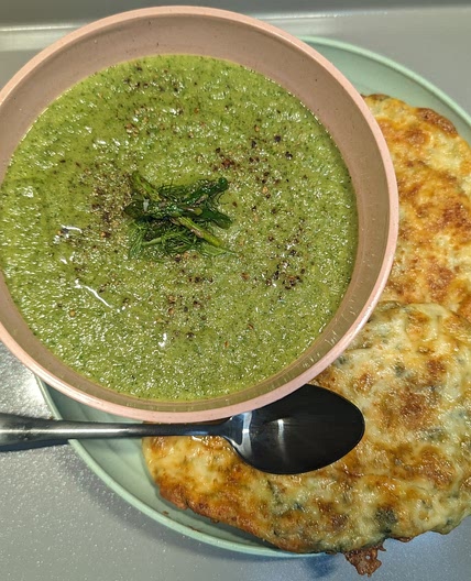 Asparagus, Spinach and Leek Soup
