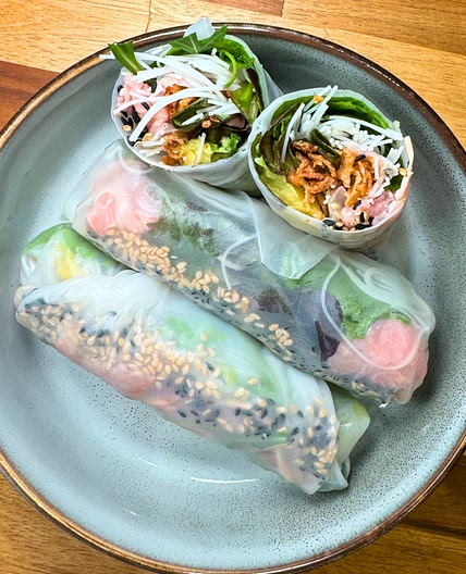 Bacon Avocado Rice Paper Wraps