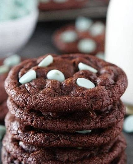 Chocolate Mint Chip Cookies - Two Peas & Their Pod