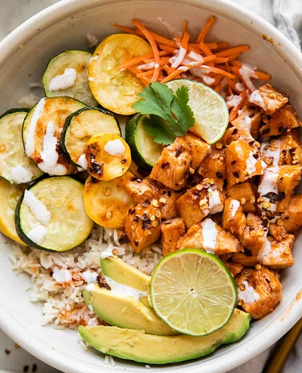 Hot Honey Chicken Bowls