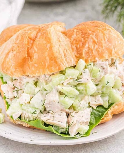 10 minute Cucumber Chicken Salad Sandwich Recipe