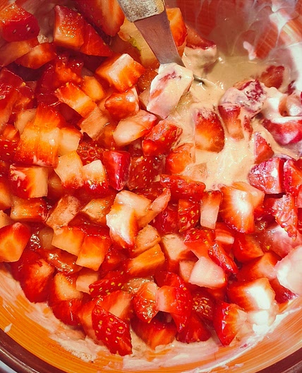 Healthy strawberry protein treat