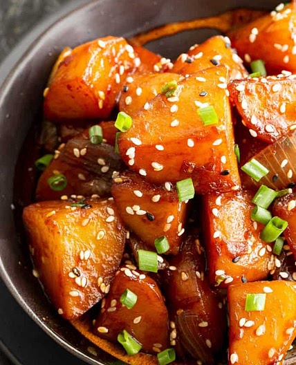 Gamja Jorim Korean Glazed Potatoes