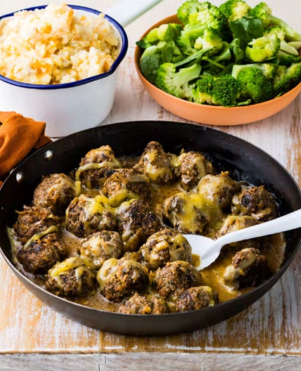 CHEESY FRENCH ONION MEATBALLS
