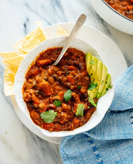 Homemade vegetarian chili