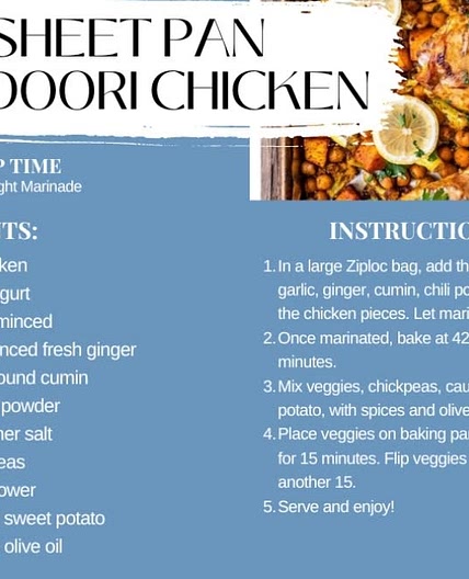 Sheet Pan Tandoori Chicken