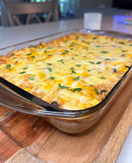 Dump and Bake Taco Rice 