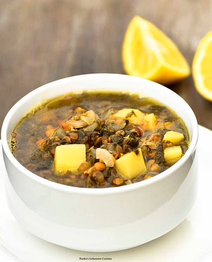 Lebanese Sour Lentil Soup /Adas Bhamod/ Adas Bil Hamod
